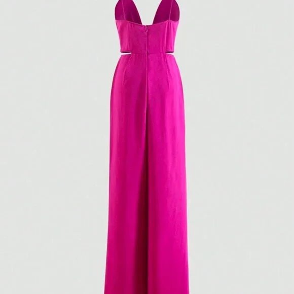 NWOT Hot Pink Cut out Cami Jumpsuit - Picture 2 of 5
